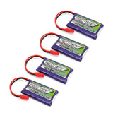 4pcs Turnigy Nano-Tech 350mAh 1S LiPo Battery 3.7V 65C 130C (JST Connector)