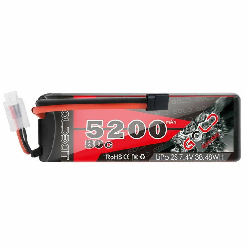 5200mAh 80C 7.4V RC 2S Lipo Battery Traxxas Plug Hardcase For Car Truck Buggy Battery