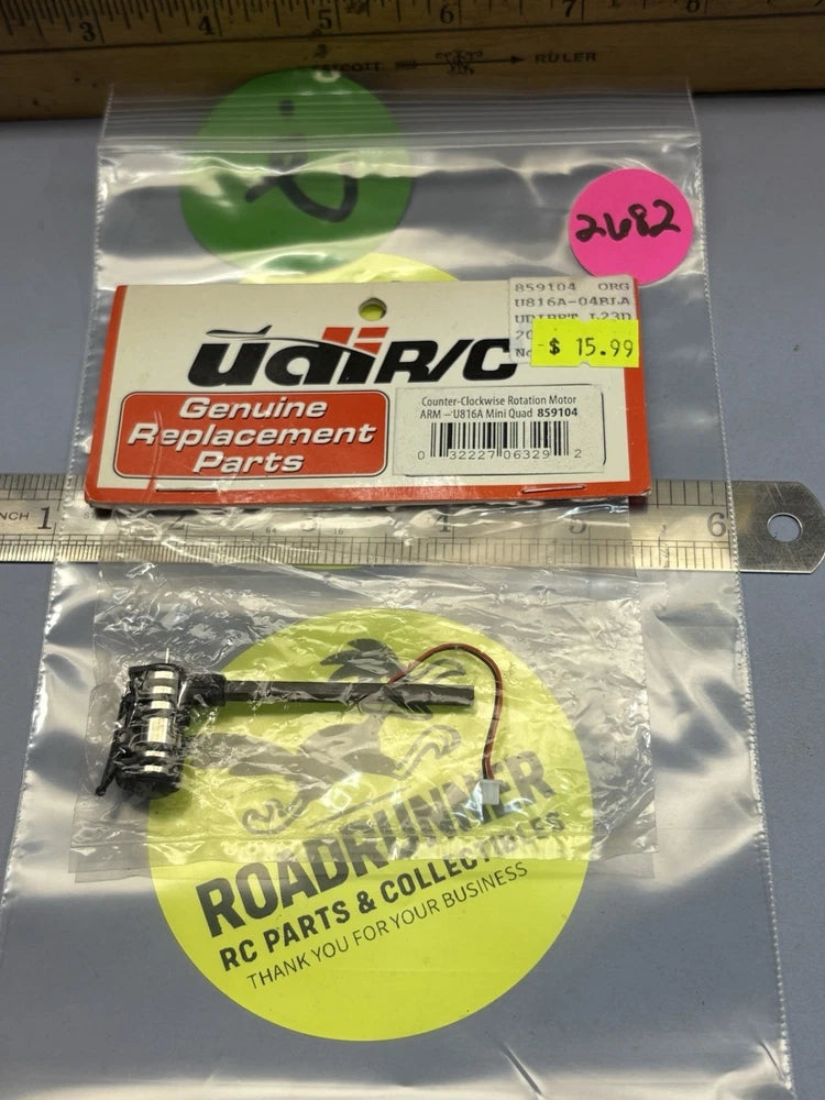 RC replacement motor arm for counter-clockwise rotation in sealed plastic bag