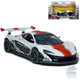 1:32 McLaren P1 GTR Race Car Model Diecast Toy Vehicle Collection Kid Gift White Battery