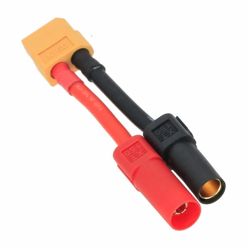 HXT150 Male+/Female- to XT60 Female cable 12AWG 5CM wire For RC Battery Toys FPV