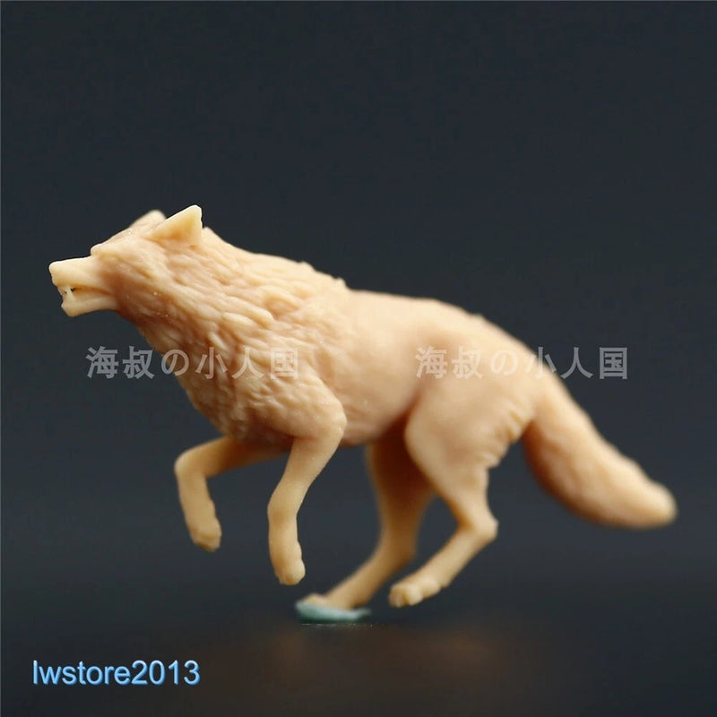 1/43 Wolf Animal B Scene Props Miniatures Figures Model For Cars Vehicles Toys