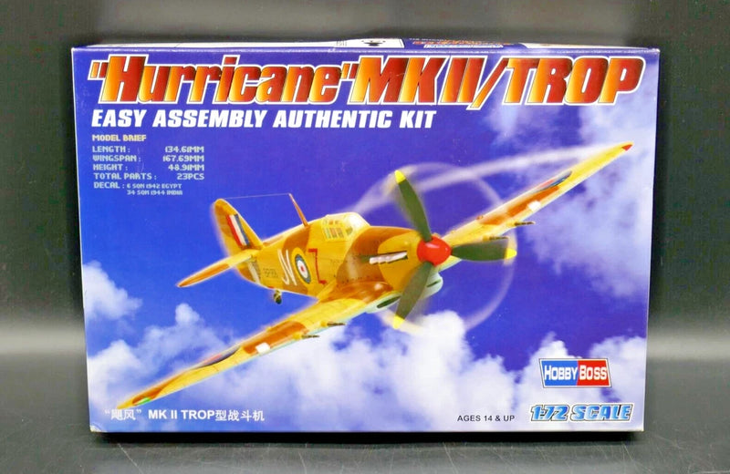 1:72 Hobby Boss Hurricane MK II Trop Airplane Model Kit 80216 - New in Open Box