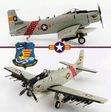 Light gray 1/72 Douglas A-1H Skyraider model plane with Vietnam-style markings