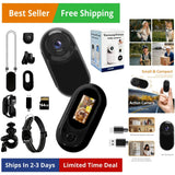Mini Body Camera 1080P with 64GB Card, Audio & Video Recording, Wearable Acti...