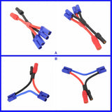 AS150 XT150 1 Female to 2 Male EC5 Series Parallel Harness Wire DJI Lipo Battery