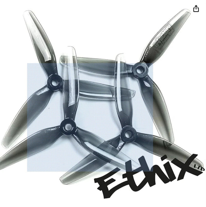 HQ Prop V2S 5x4.3x3 5043-3 / 5" Tri-Blade FPV Drone Freestyle Props (4 Pack) - C