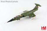 1:72 F-104C Starfighter model jet in green camouflage, nose and wings visible