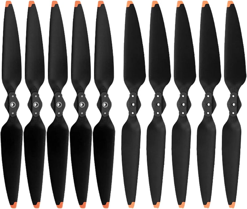 10-pack DJI Air spare propellers, black blades with small orange tips, 2-blade set