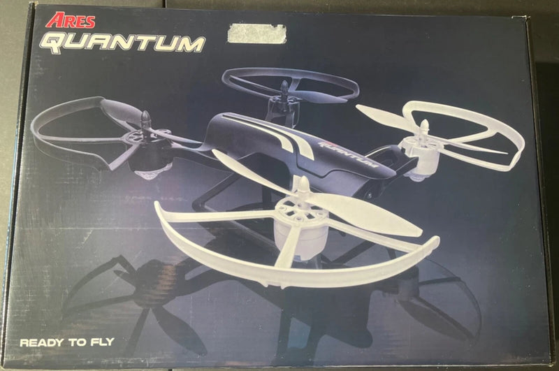 Ares Quantum drone box with quadcopter illustration