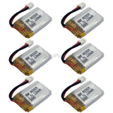 6Pcs 3.7V 220mAh 20C LiPo Battery PH2.0 Plug for Mini RC Copter Quadcopter Drone