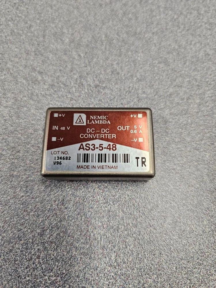 1x LAMBDA  AS3-5-48 , AS3548 ,DC/DC Converter  Input : 48V  , Output: +5V 0.6A