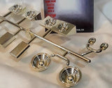 Chrome lowrider speaker and amp model kit parts with small grille components