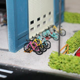 1/64 Diorama Bicycle Model Garage Workshop Scene Display Props Model Accessories