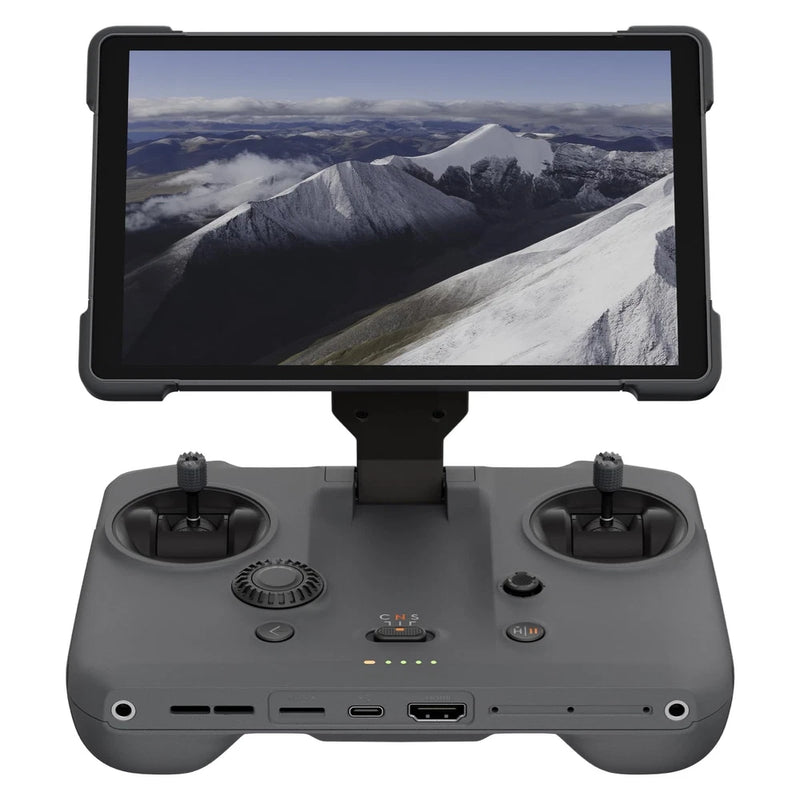 Drone remote controller with built-in touchscreen and dual joysticks