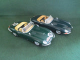 Two Burago Green 1961 Jaguar E Type Convertible Model Cars 1/18 Scale - Spares