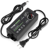 3V-12V 5A 60W Adjustable Power Supply with Display, Variable DC 3V 5V 6V 9V 1...
