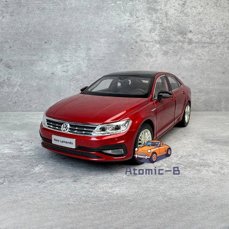 1:18 Volkswagen Lamando die-cast car model, red front three-quarter view