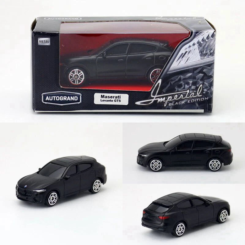 1:64 Maserati Levante GTS Model Car Diecast Toy Vehicle Friction Powered Black