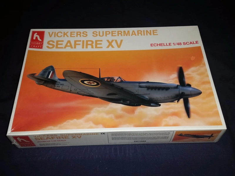 Unopened model kit box with Seafire XV aircraft artwork and Hobby Craft branding