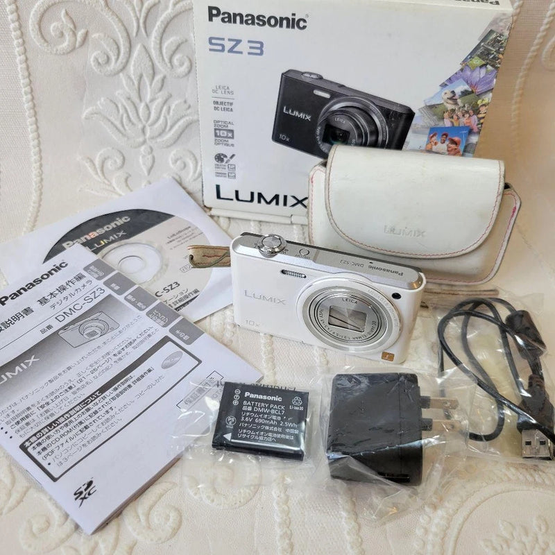 Panasonic LUMIX DMC-SZ3 Compact Camera with LEICA Lens and Accessories