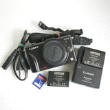 Panasonic Lumix DMC-GF2 12.1MP Digital Camera Black Body 2x DMW-BLB13E batteries