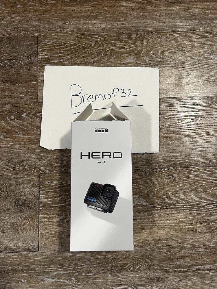 GoPro HERO action camera box with HERO label and camera photo