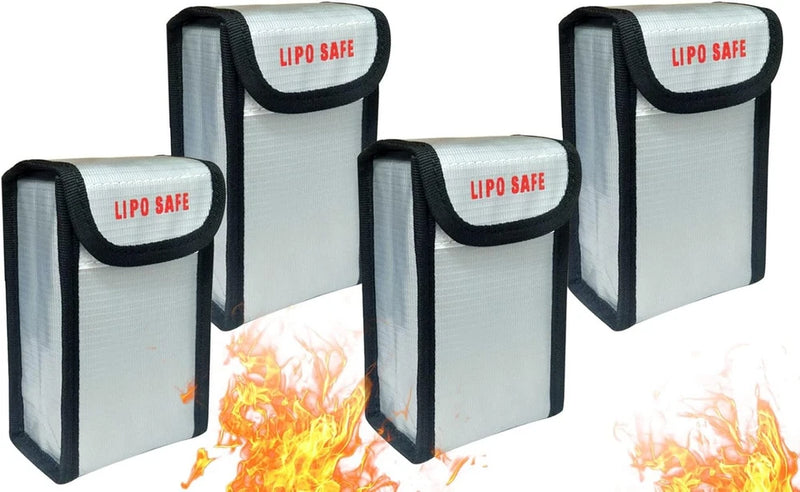 4PCS 90 55 140mm Lipo Battery Safe Bag Fireproof Charging Bag for RC Lipo Battery