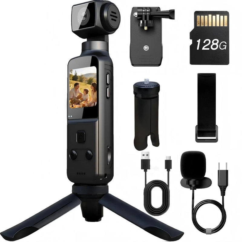 Body Cameras with Audio and Video Recording Pocket Camera with 128GB Card