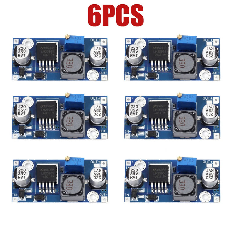6x LM2596S DC-DC 3A Buck Adjustable Step-down Power Supply Converter Module New