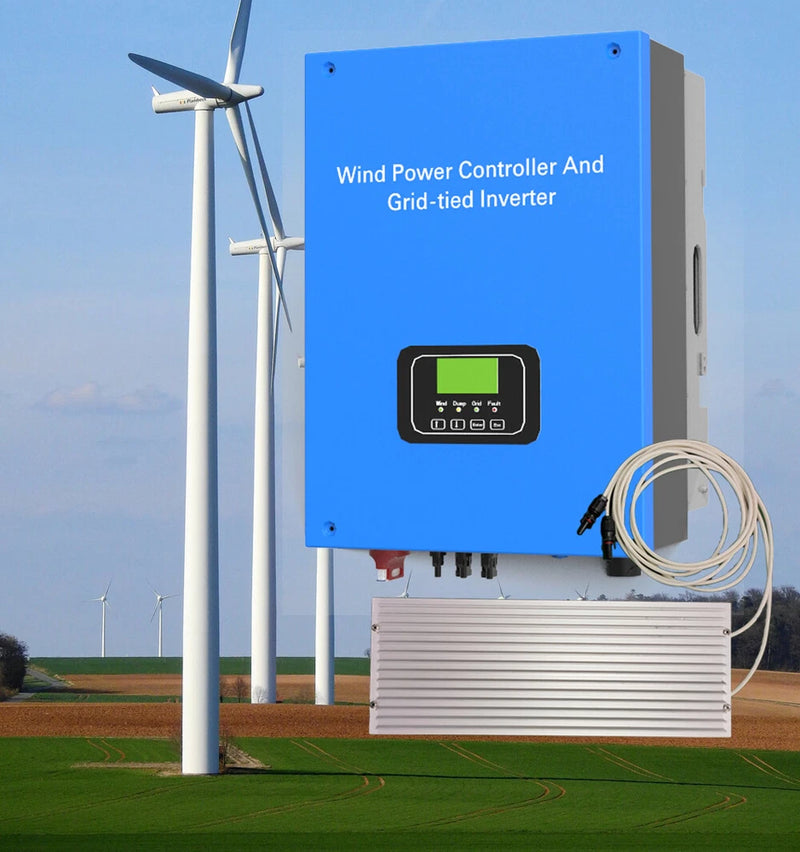 10KW 220V 380V On Grid Wind Turbine Inverter 50Hz Grid-Tie MPPT Controller