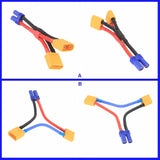 RC parallel harness wire with XT90 connectors, dual output and two male plugs