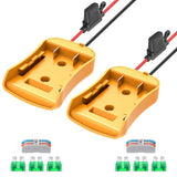 2 Pack Power Wheel Adapter for 20V Battery, DIY RC Car Converter Kit, Fuses & 12 Converter