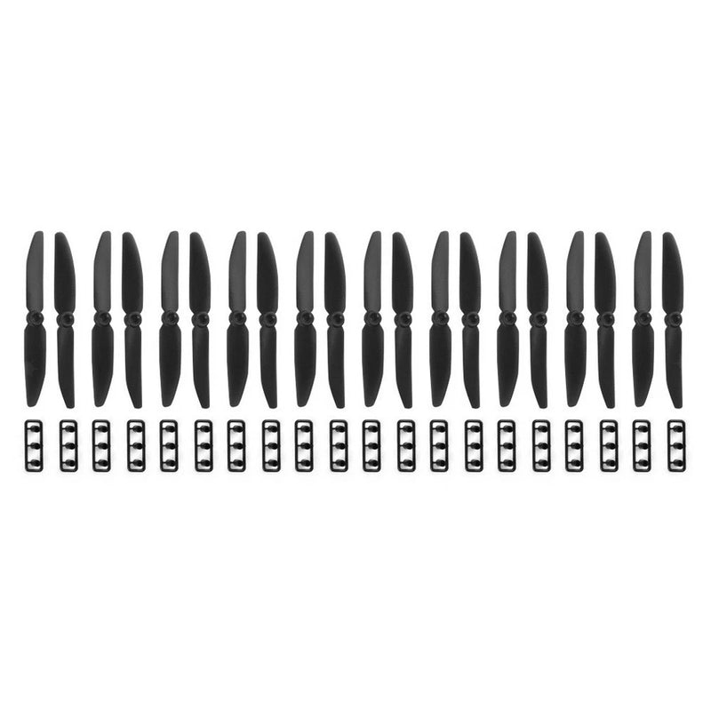 Carbon fiber RC propeller set, ten pairs (CW/CCW) with mounting hardware