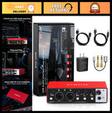 2x2 USB-C Audio Interface for PC/Mac, 24-bit/192kHz, Dual XLR/TS Inputs, +48V Ph