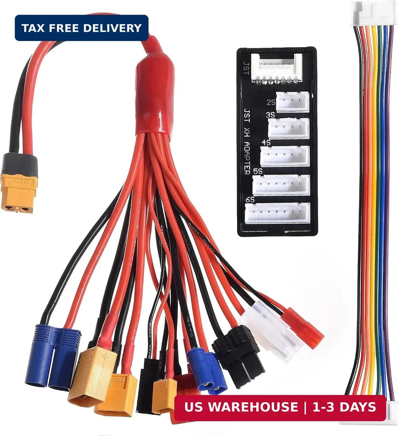 RC Lipo Battery Charger Adapter Connector Splitter Wire with 2-6S Charge Balance Battery
