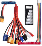 RC lipo balance charger adapter splitter wire with multiple 2-6S connectors and leads