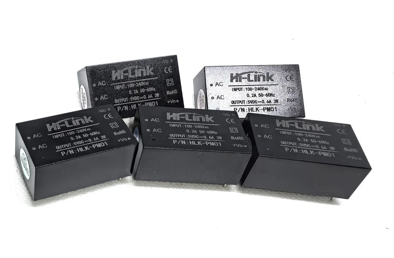 5xAC110-240V to DC5V 3W Step Down Power Supply 600mA Ouput HLK-PM01