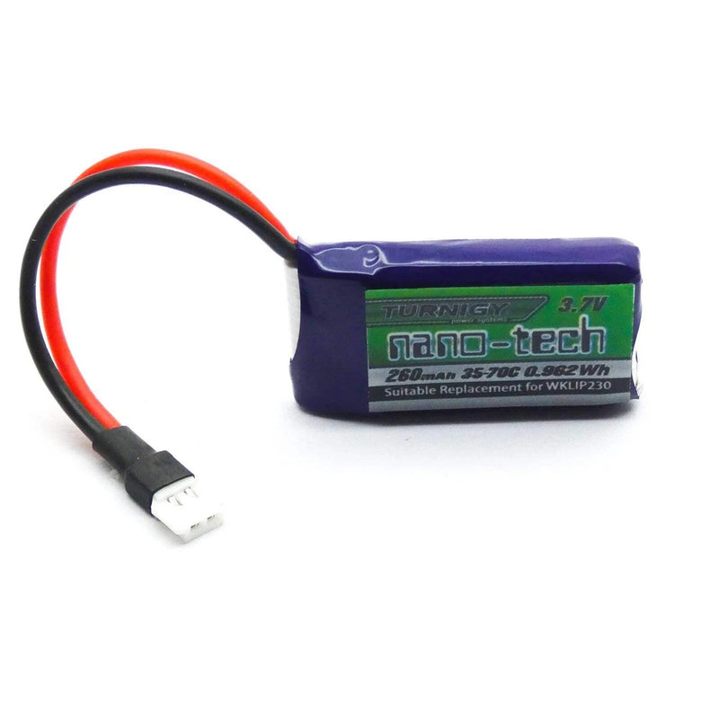 Turnigy Nano-Tech 260mAh 1S LiPo Battery Pack 3.7V 35C 70C Mini Losi Connector