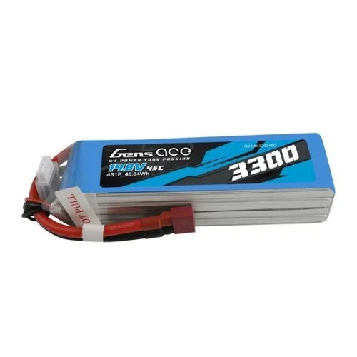 3300mAh 4s 45C 14.8V Gens Ace Lipo Battery Pack with Deans Plug Battery