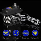 70kg Digital Servos Brushless Motor IP68 Steel Helical Gear For 1/8 1/10 RC Car