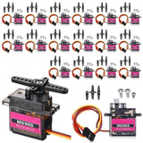 16 Pcs Mini MG90s 9g Micro Servo Motor RC Servo Kit for Robot Helicopter Airp...
