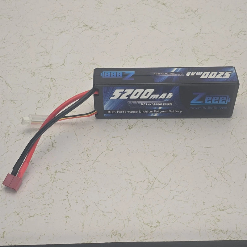 Zee Power Battery for RC Car Truck 5200mAh Lipo 2s 7.4 volt packs Battery Tested Battery