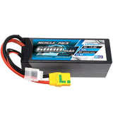 Lipo battery pack in hard case with XT90 connector and red/black leads