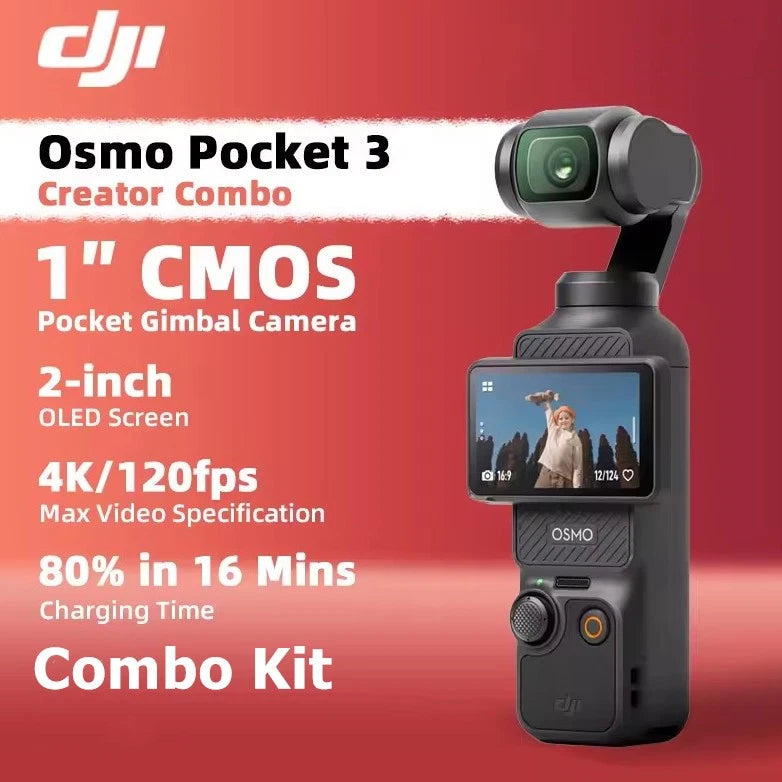 DJI Osmo Pocket 3 Creator Combo 4K 120fps Stabilizer Pocket Action Camera 1"CMOS
