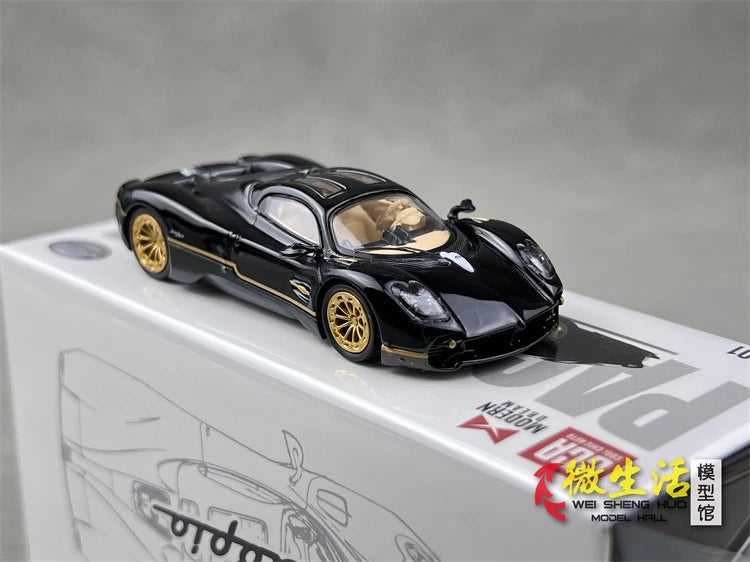 1:64 Utopia Black Diecast Model Car - Licensed Hypercar Collectible