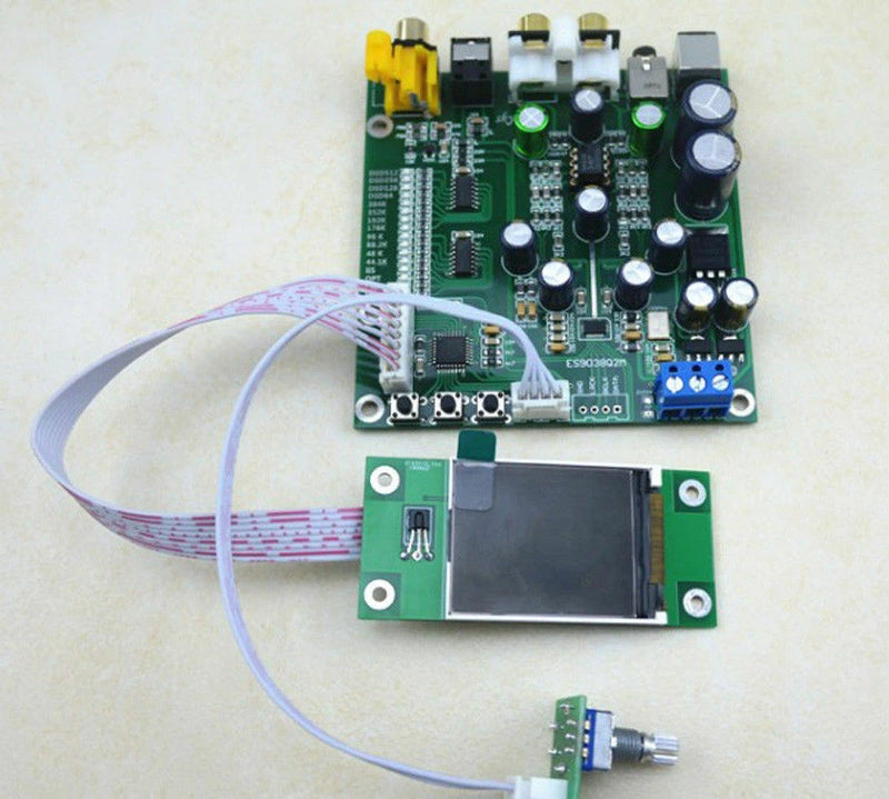 NEW ES9038 Q2M DAC decoder board IIS dsd fiber coaxial input 384k dop128