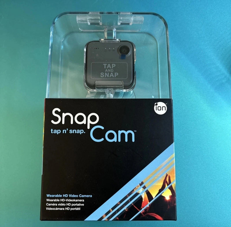 iON SnapCam Wearable HD Video Camera Black 8MP Wi-Fi Bluetooth 10145 New