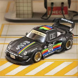 SW 1:64 RWB 993 matte black Diecast Model Car