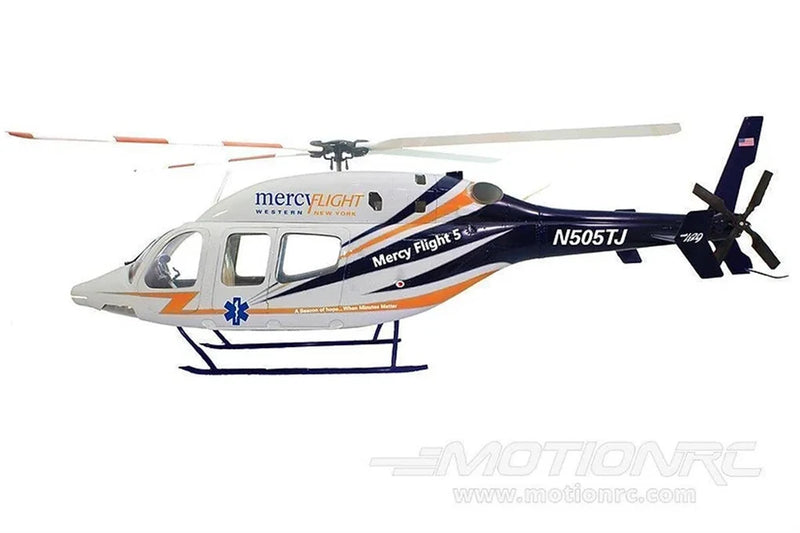 700 Size B 429 Mercy Flight RC Helicopter Fuselage White Blue Orange V2 Version